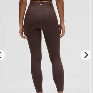 NWT $98 Lululemon Soft Sueded High-Rise Tight 25" Dark Espresso / Espresso